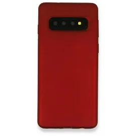 Newface Samsung Galaxy S10 Plus Kılıf First Silikon - Bordo