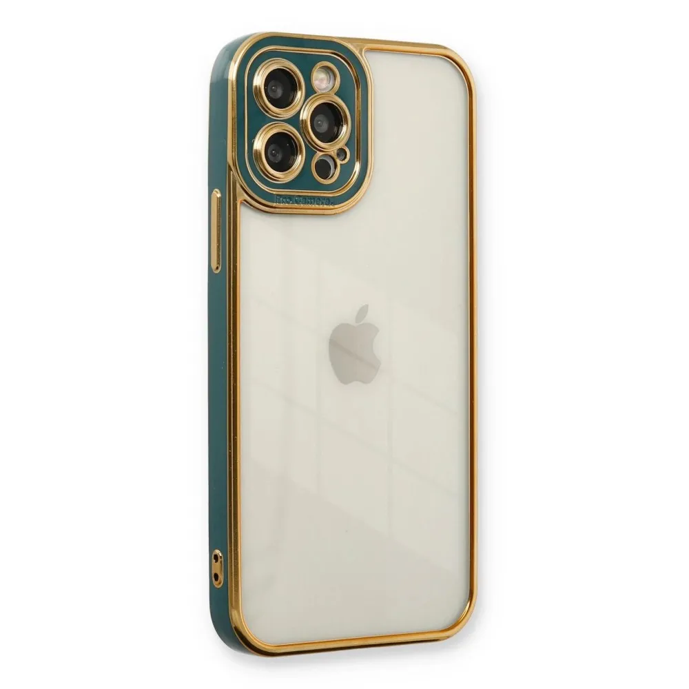 Newface Iphone 12 Pro Max Kılıf Liva Lens Silikon - Yeşil