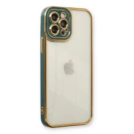 Newface Iphone 12 Pro Max Kılıf Liva Lens Silikon - Yeşil