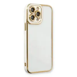 Newface Iphone 13 Pro Kılıf Liva Lens Silikon - Beyaz