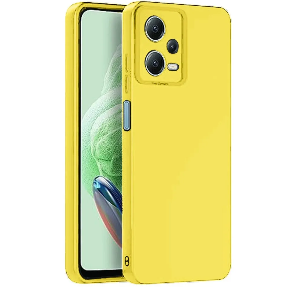 Newface Xiaomi Redmi Note 12 Pro 5G Kılıf Nano içi Kadife Silikon - Sarı