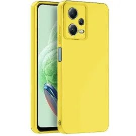 Newface Xiaomi Redmi Note 12 Pro 5G Kılıf Nano içi Kadife Silikon - Sarı