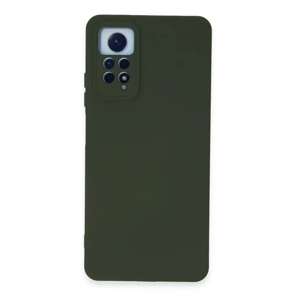 Newface Xiaomi Redmi Note 12 Pro 4G Kılıf Nano Içi Kadife Silikon - Koyu Yeşil