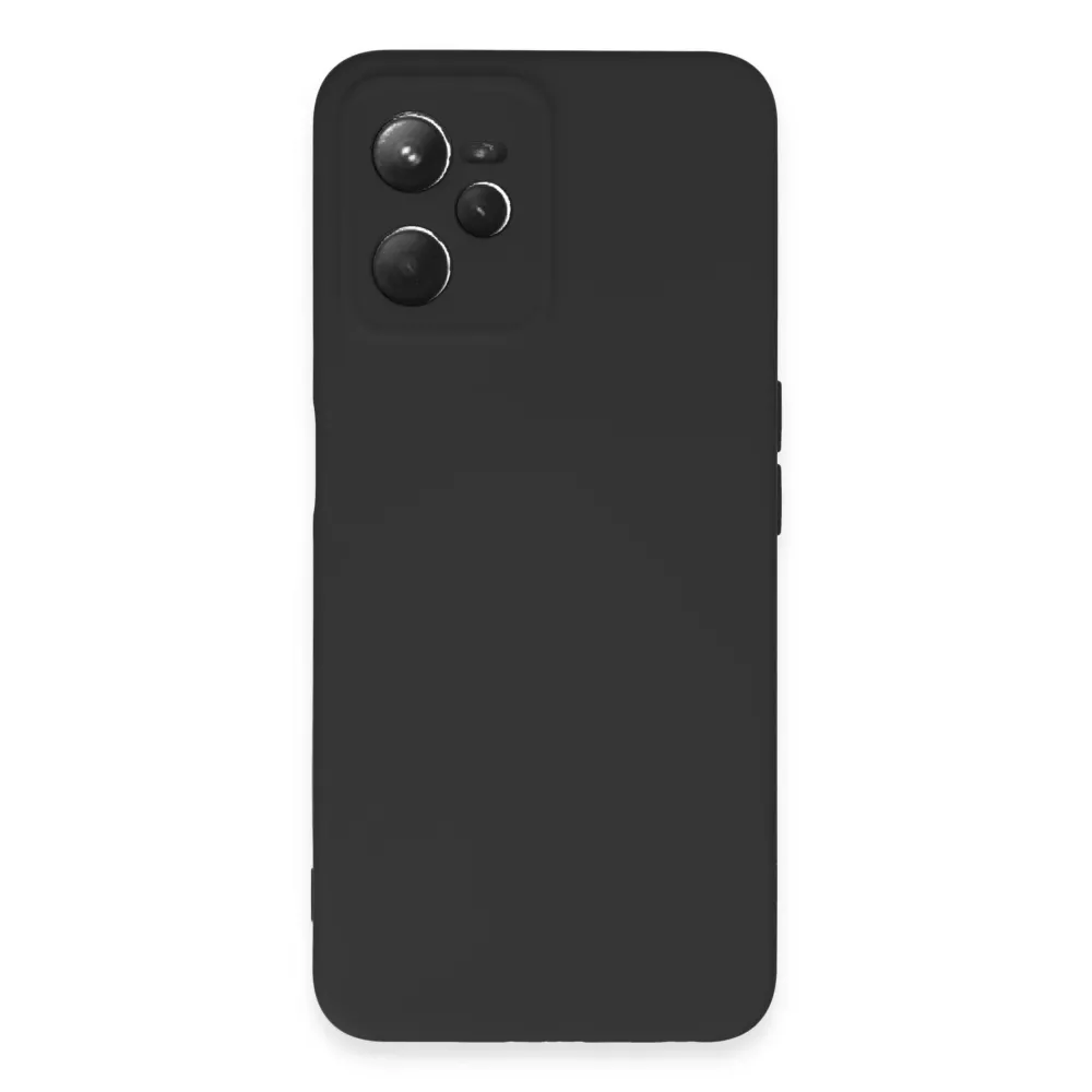 Newface Realme C35 Kılıf Nano Içi Kadife Silikon - Siyah