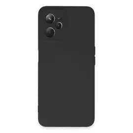 Newface Realme C35 Kılıf Nano Içi Kadife Silikon - Siyah