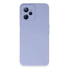 Newface Realme C35 Kılıf Nano Içi Kadife Silikon - Lila