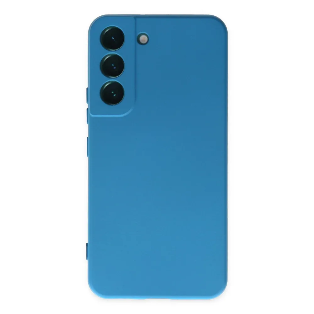 Newface Samsung Galaxy S22 Plus Kılıf Nano Içi Kadife Silikon - Mavi