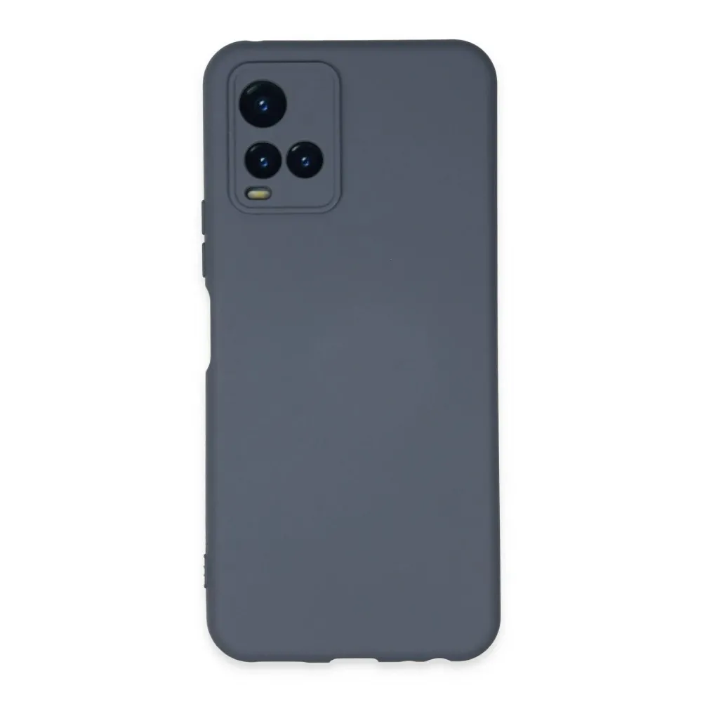 Newface Vivo Y21S Kılıf Nano içi Kadife Silikon - Gri