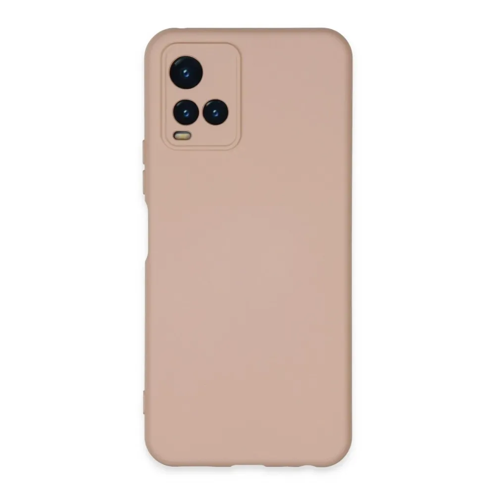 Newface Vivo Y21S Kılıf Nano Içi Kadife Silikon - Pudra