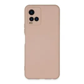 Newface Vivo Y21S Kılıf Nano Içi Kadife Silikon - Pudra
