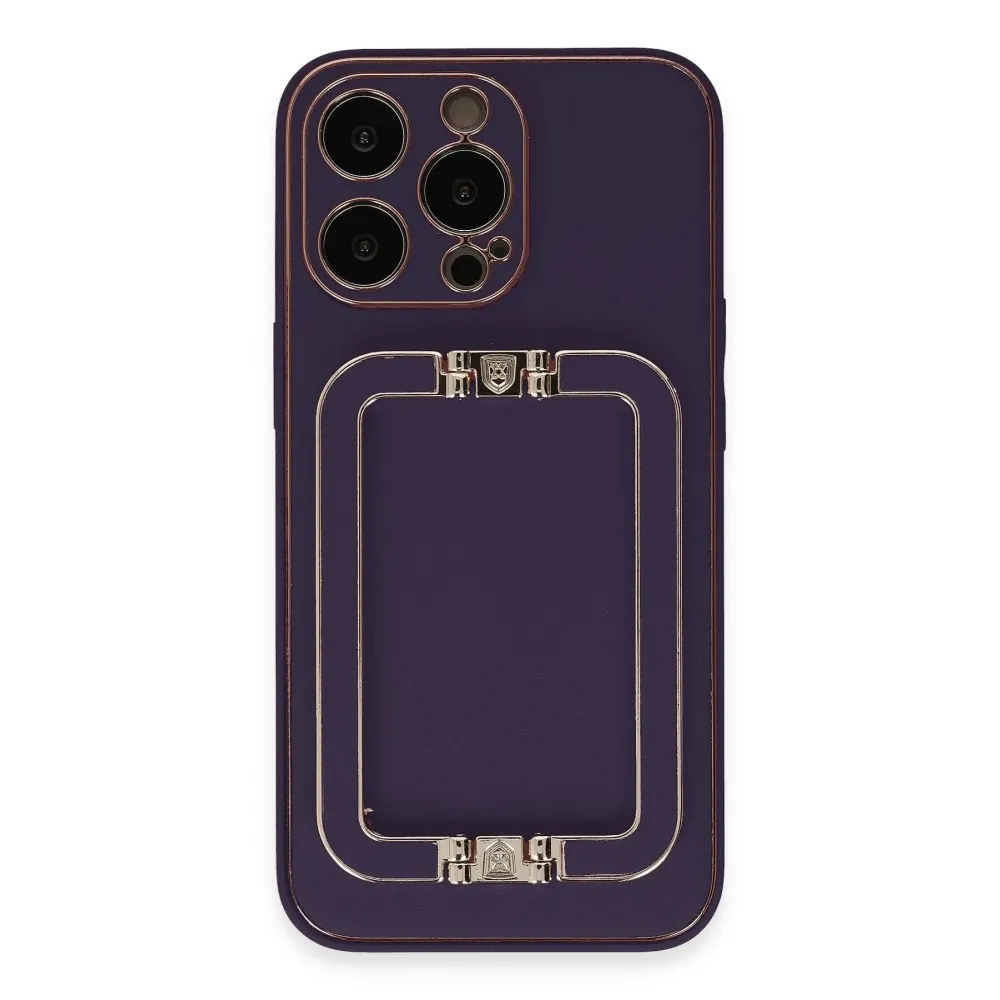 Newface Iphone 14 Pro Max Kılıf Coco Elit Kapak - Derin Mor