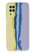 Newface Samsung Galaxy A22 Kılıf Ebruli Lansman Silikon - Sarı-Lila