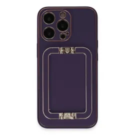 Newface Iphone 13 Pro Max Kılıf Coco Elit Kapak - Derin Mor