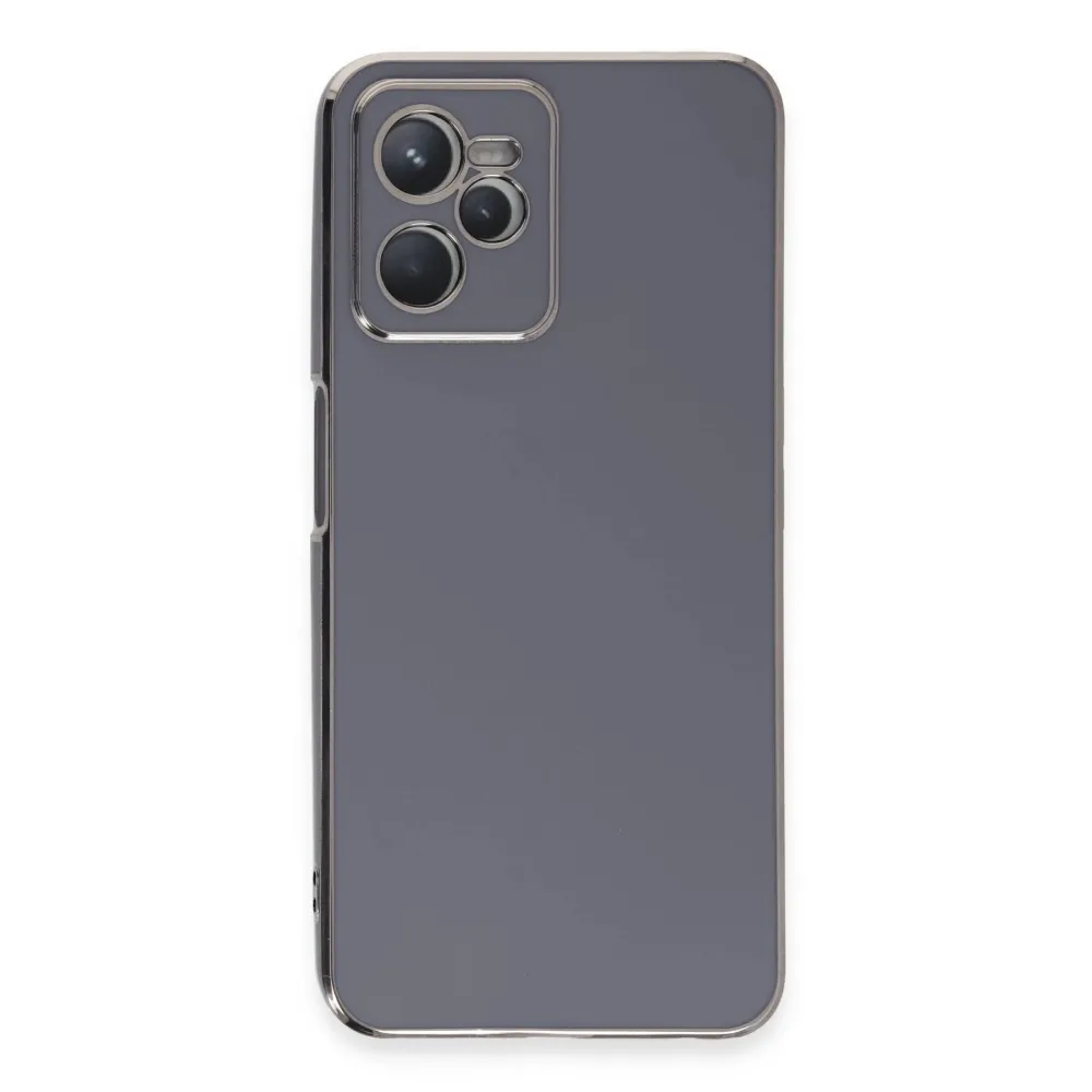 Newface Realme C35 Kılıf Volet Silikon - Mavi