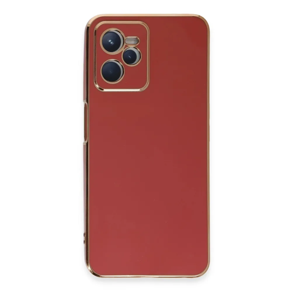 Newface Realme C35 Kılıf Volet Silikon - Kırmızı