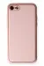 Newface iPhone 7 Kılıf Coco Deri Silikon Kapak - Pudra
