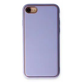 Newface Iphone 7 Kılıf Coco Deri Silikon Kapak - Açık Lila