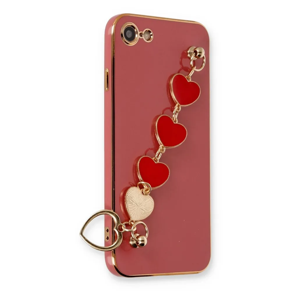 Newface Iphone 7 Kılıf Esila Silikon - Kırmızı