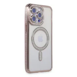 Newface Iphone 14 Pro Kılıf Joke Simli Magneticsafe Kılıf - Pembe