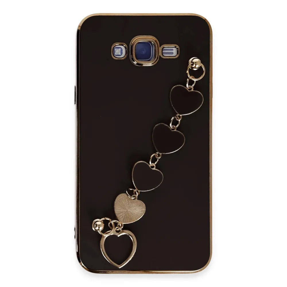 Newface Samsung Galaxy J7 Kılıf Esila Silikon - Siyah