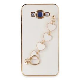 Newface Samsung Galaxy J7 Kılıf Esila Silikon - Beyaz