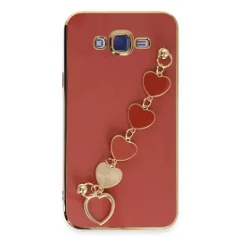 Newface Samsung Galaxy J7 Kılıf Esila Silikon - Kırmızı