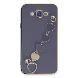 Newface Samsung Galaxy J7 Kılıf Esila Silikon - Gri