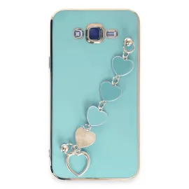 Newface Samsung Galaxy J7 Kılıf Esila Silikon - Su Yeşili