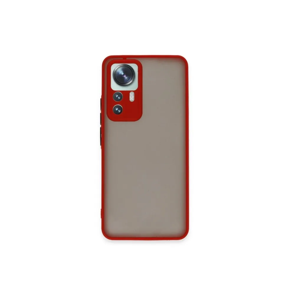 Newface Xiaomi Mi 12T Pro Kılıf Montreal Silikon Kapak - Kırmızı
