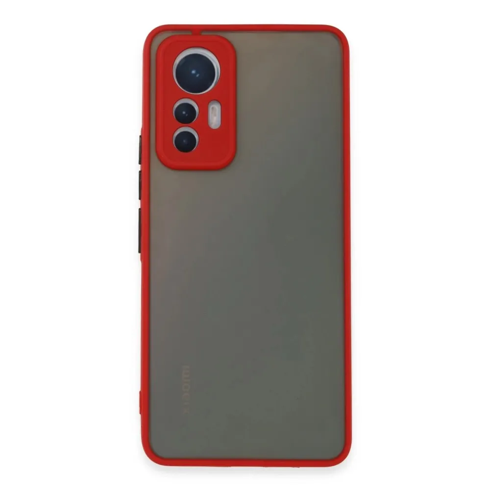 Newface Xiaomi Mi 12 Lite Kılıf Montreal Silikon Kapak - Kırmızı