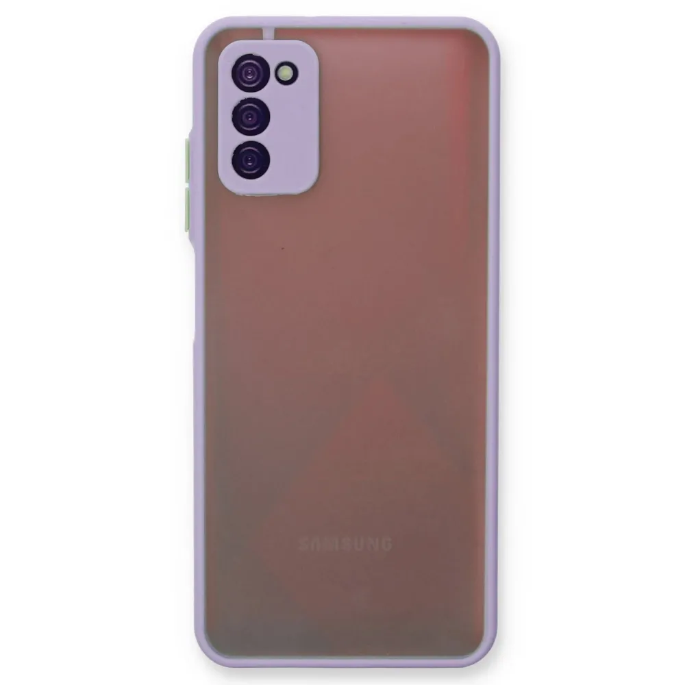 Newface Samsung Galaxy A03S Kılıf Montreal Silikon Kapak - Mor