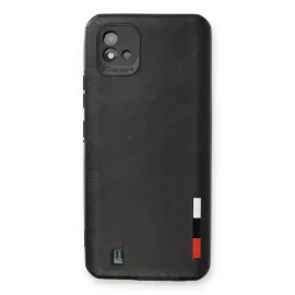 Newface Realme C11 2021 Kılıf Loop Deri Silikon - Siyah