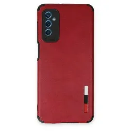 Newface Samsung Galaxy M52 5G Kılıf Loop Deri Silikon - Kırmızı