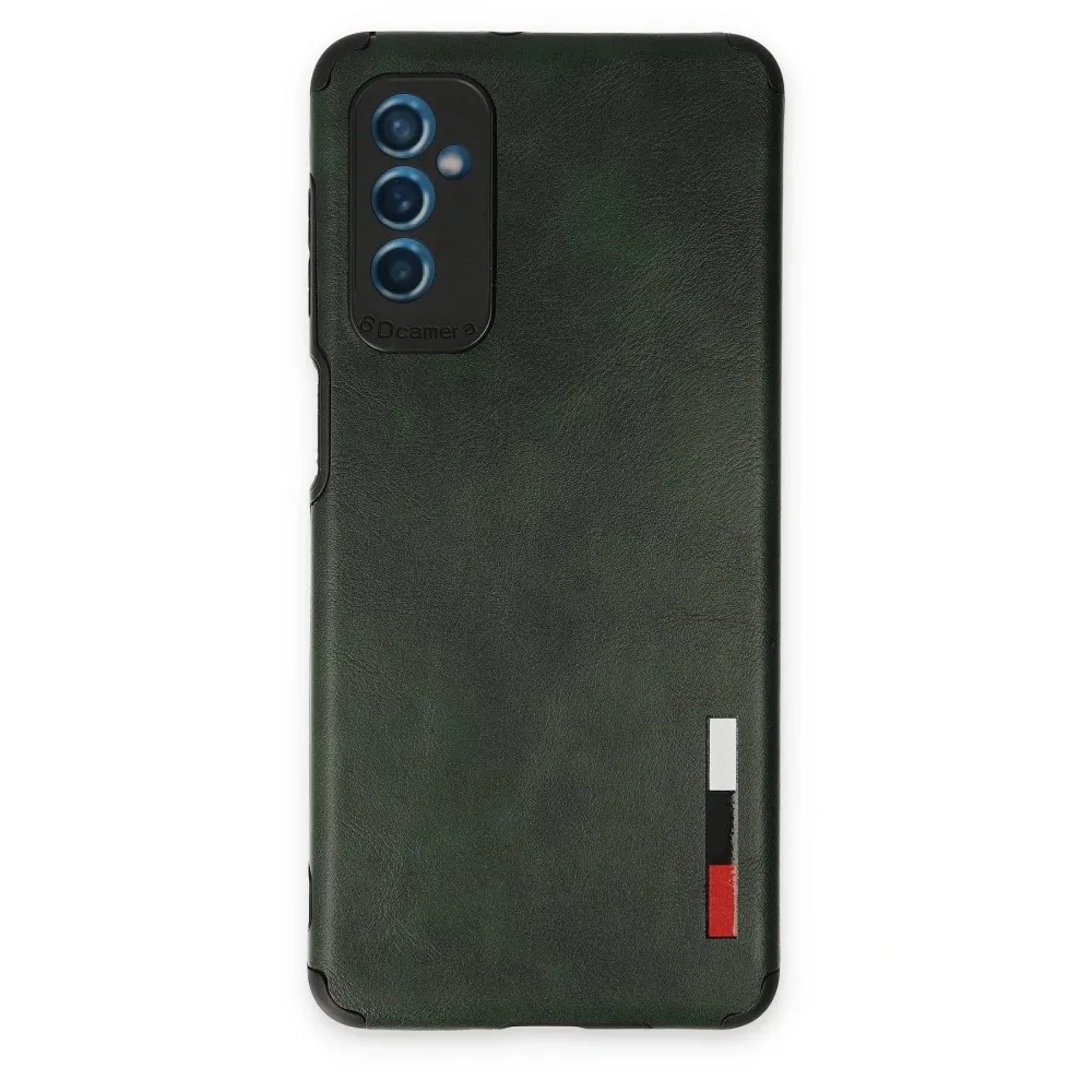 Newface Samsung Galaxy M52 5G Kılıf Loop Deri Silikon - Yeşil