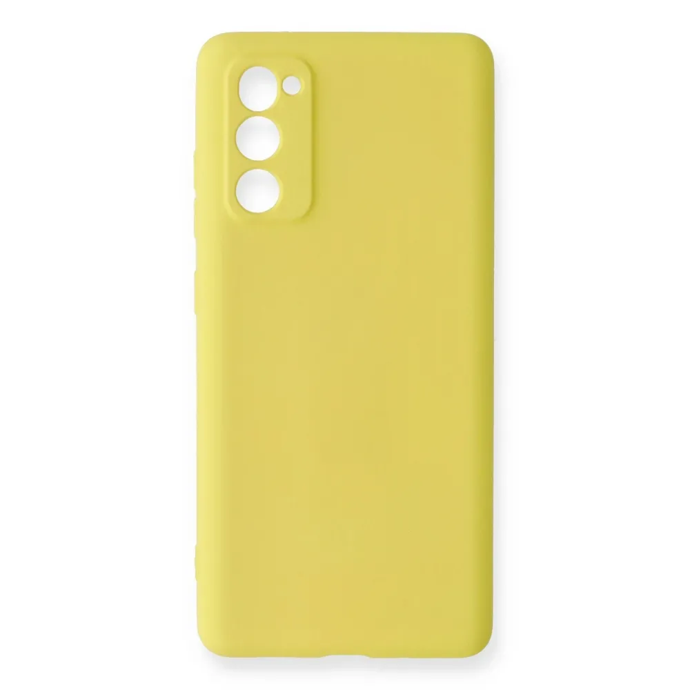 Newface Samsung Galaxy S20 Fe Kılıf Nano Içi Kadife Silikon - Sarı