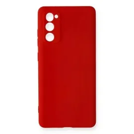 Newface Samsung Galaxy S20 Fe Kılıf Nano Içi Kadife Silikon - Kırmızı