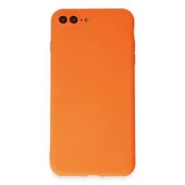 Newface iPhone 7 Plus Kılıf First Silikon - Turuncu