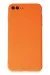 Newface iPhone 7 Plus Kılıf First Silikon - Turuncu