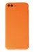 Newface iPhone 7 Plus Kılıf First Silikon - Parlak Turuncu