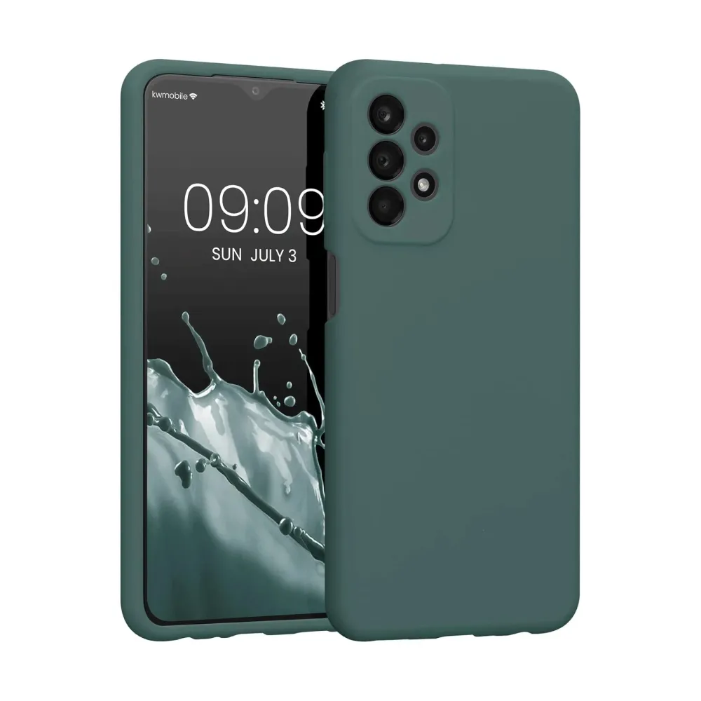 Newface Samsung Galaxy A23 4G Kılıf First Silikon - Koyu Yeşil