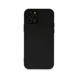 Newface Iphone 12 Pro Max Kılıf Lansman Glass Kapak - Siyah