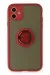 Newface Iphone 11 Kılıf Montreal Yüzüklü Silikon Kapak - Kırmızı