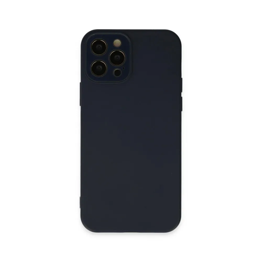 Newface Iphone 12 Pro Max Kılıf Lansman Glass Kapak - Lacivert