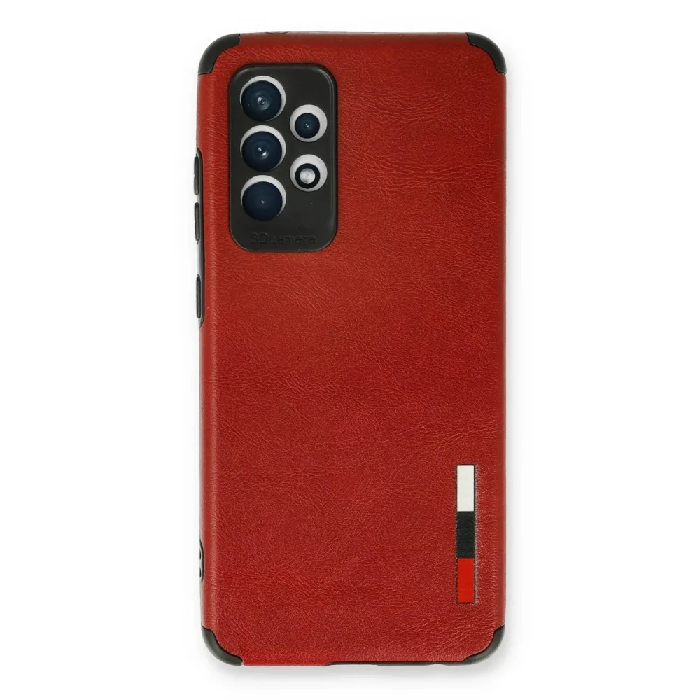 Newface Samsung Galaxy A33 5G Kılıf Loop Deri Silikon - Kırmızı