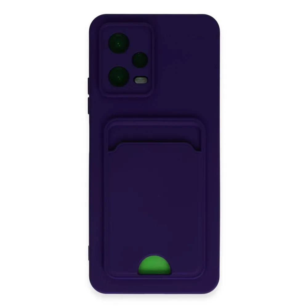 Newface Xiaomi Poco X5 5G Kılıf Kelvin Kartvizitli Silikon - Derin Mor