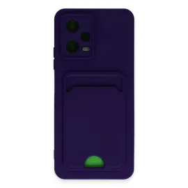 Newface Xiaomi Poco X5 5G Kılıf Kelvin Kartvizitli Silikon - Derin Mor