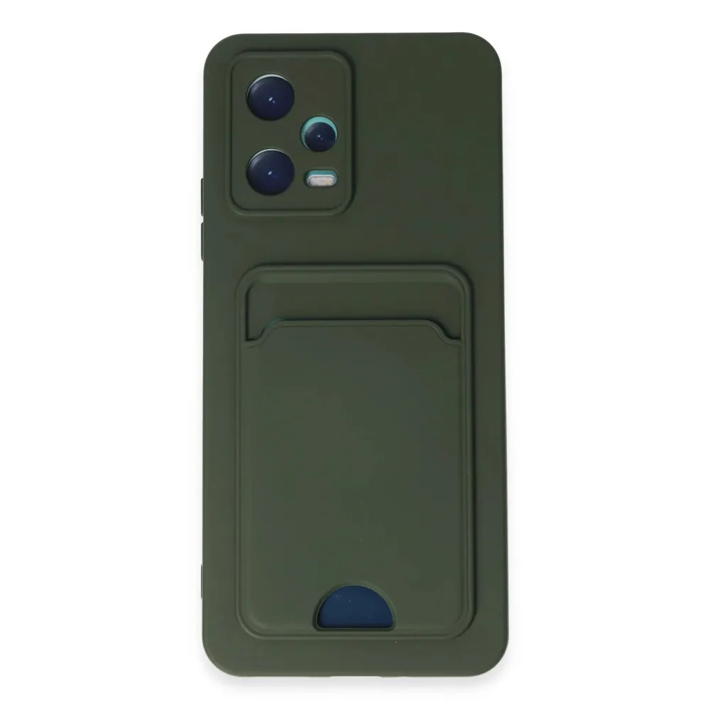 Newface Xiaomi Poco X5 5G Kılıf Kelvin Kartvizitli Silikon - Koyu Yeşil