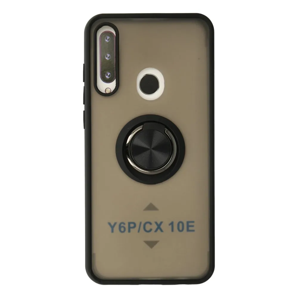 Newface Huawei Y6P Kılıf Montreal Yüzüklü Silikon Kapak - Siyah
