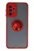 Newface Samsung Galaxy A23 4G Kılıf Montreal Yüzüklü Silikon Kapak - Kırmızı