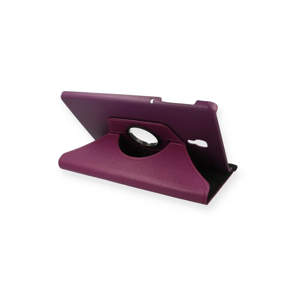 Newface Samsung Galaxy T590 Tab A 10.5 Kılıf 360 Tablet Deri Kılıf - Mürdüm